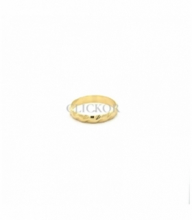 ALIANZA TALLADA ORO 18KT