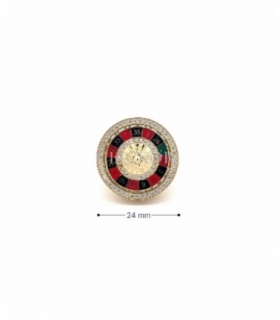 SELLO ORO 18KT RULETA