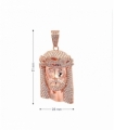 COLGANTE CRISTO ORO ROSA 18KT CIRCONITAS