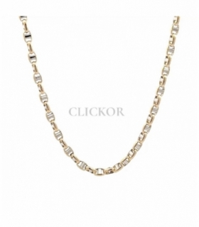 CADENA CAPA VEINTE ORO BICOLOR 18KT