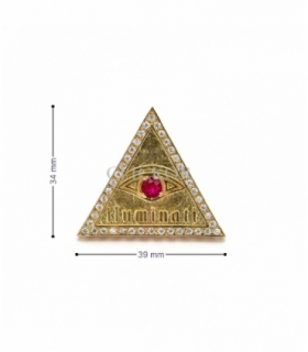 SELLO ILUMINATI  ORO 18KT CIRCONITAS