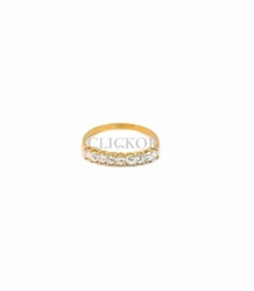 SEGUNDA MANO ANILLO ORO 18KT CIRCONITAS