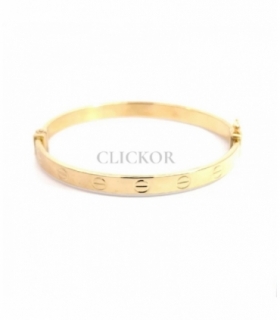 PULSERA RIGIDA ORO 18KT CLAVOS