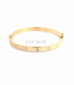 PULSERA RIGIDA ORO 18KT CLAVOS