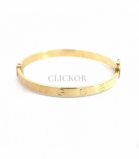PULSERA RIGIDA ORO 18KT CLAVOS
