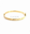 PULSERA RIGIDA ORO 18KT CLAVOS