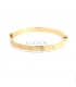 PULSERA RIGIDA ORO 18KT CLAVOS