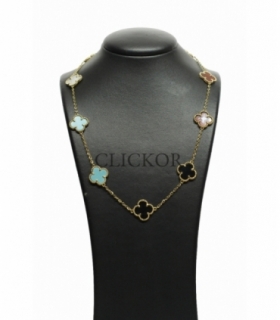 SEGUNDA MANO COLLAR TREBOLES ORO 18KT