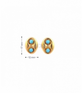 SEGUNDAMANO PENDIENTE GRANO CAFE OR 18KT