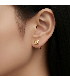 SEGUNDA MANO PENDIENTE FLOR ORO 18KT