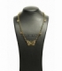 COLLAR ORO 18KT MARIPOSA CON CIRCONITAS