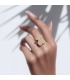 ANILLO OSO ORO 18KT CON CIRCONITAS