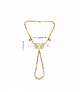 PASAMANO MARIPOSA ORO 18KT CON CIRCONITA
