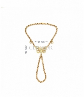PASAMANO MARIPOSA ORO 18KT CIRCONITAS
