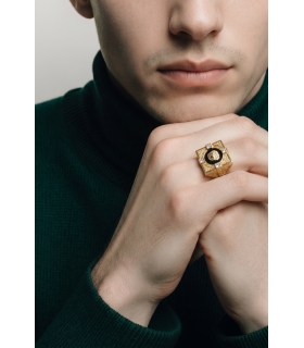 SELLO ORO 18KT MEDUSA CON GRECAS