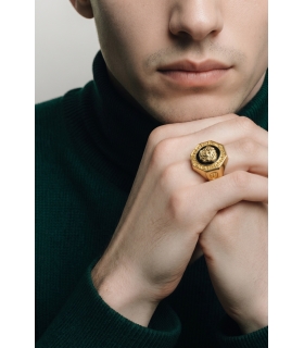 SELLO MEDUSA ORO 18KT GRECA