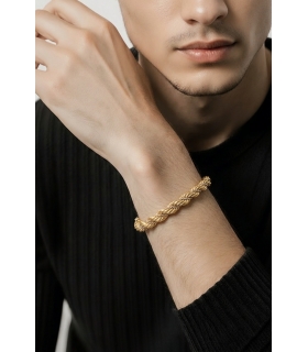 SEGUNDA MANO PULSERA ORO BICOLOR 18KT