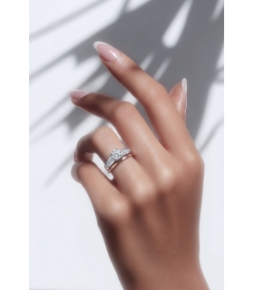 SOLITARIO ORO BLANCO 18KT CON CIRCONITAS
