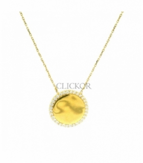 COLLAR ORO 18KT CHAPA CIRCONITA