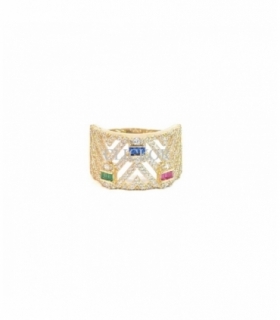 ANILLO ORO 18KT CIRCONITAS DE COLORS