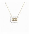 COLLAR ORO 18KT ACUARIO DIAMANTES 0.165C