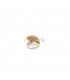 ANILLO ORO BICOLOR 18KT HOJA