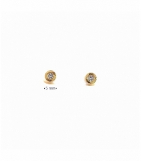 PENDIENTES BEBE ORO 18KT CIRCONITAS