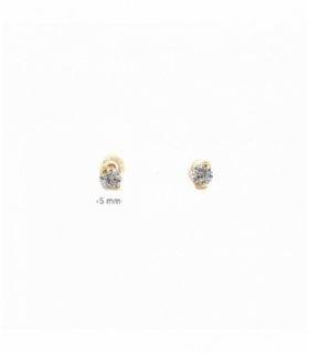 PENDIENTES BEBE ORO 18KT CIRCONITAS