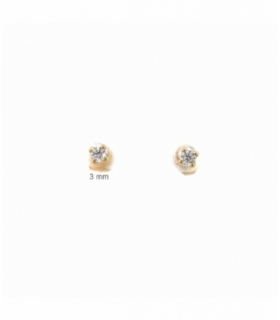 PENDIENTES BEBE ORO 18KT CIRCONITA