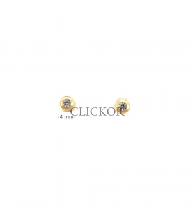 PENDIENTES BEBE ORO 18KT CIRCONITAS