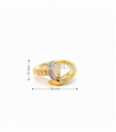 ANILLO ORO BICOLOR 18KT CLAVO CIRCONITAS