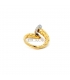 ANILLO ORO BICOLOR 18KT CLAVO CIRCONITAS