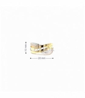 ANILLO MODERNO ORO BICOLOR 18KT
